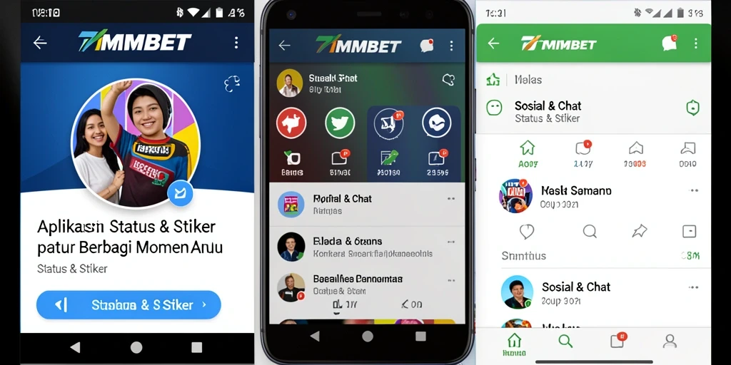 Antarmuka dan stiker menarik di aplikasi 7MMBET.