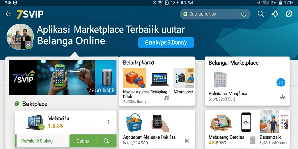 Antarmuka aplikasi 7SVIP yang memudahkan belanja online.