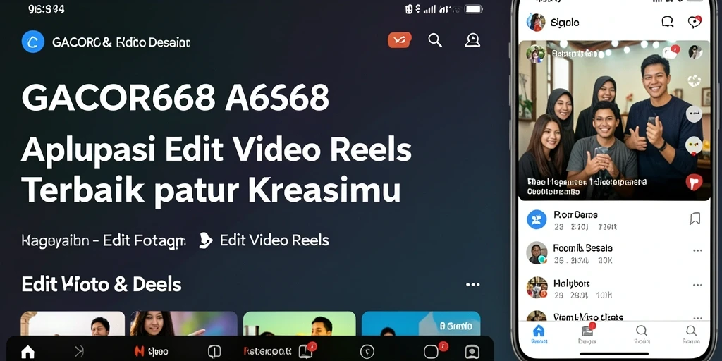 Tampilan antarmuka GACOR668 yang ramah pengguna untuk editing video reels.