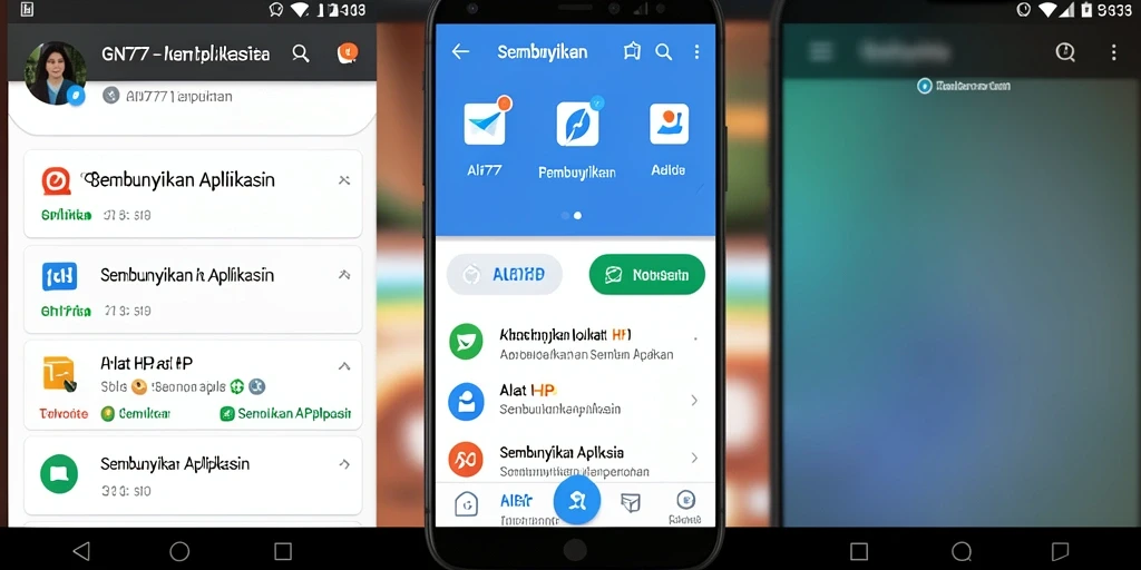 Tampilan antarmuka aplikasi GN777 yang sederhana namun efektif.