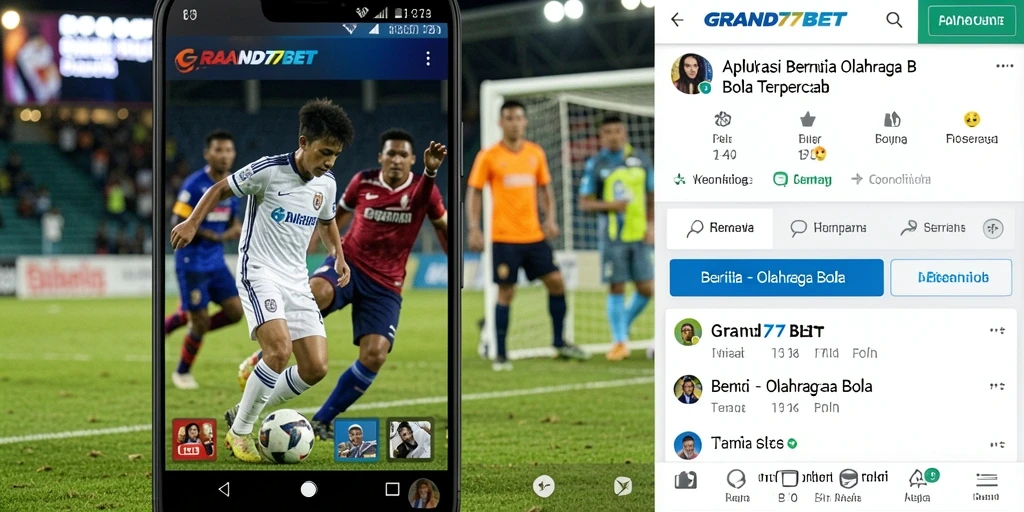 Tampilan antarmuka utama aplikasi GRAND77BET yang informatif dan menarik.