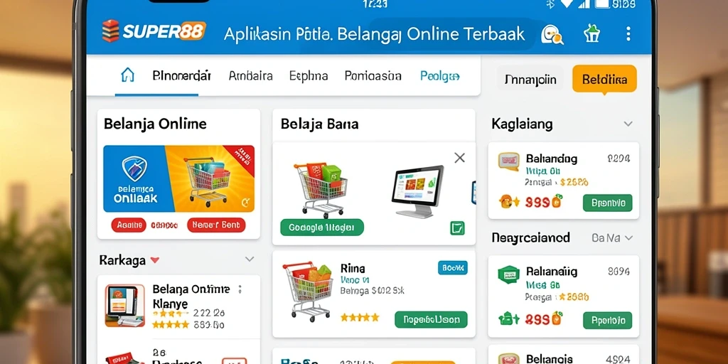 Antarmuka aplikasi SUPER88 yang menarik dan mudah digunakan.